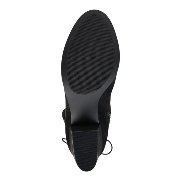 Journee Collection Women's Leeda Wide Calf Lace Up Knee High Boots Black Size 8 - Picture 5 of 5